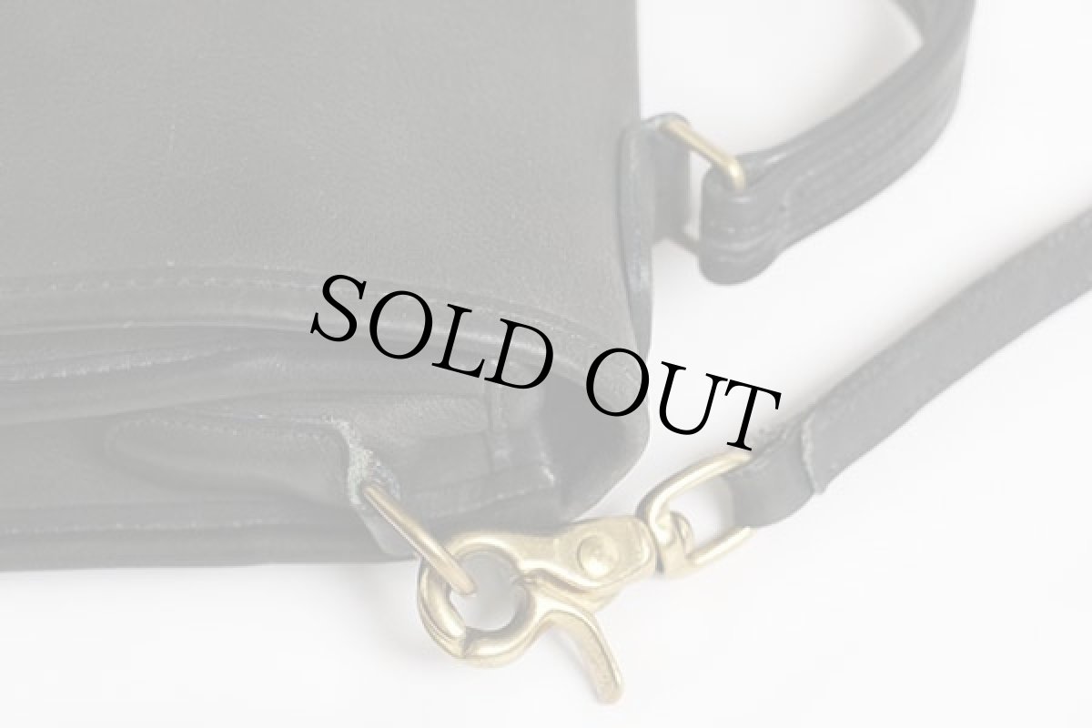 画像5: USA製 COACH オールド コーチ 2WAY レザー ショルダーバッグ 黒★308 (5)