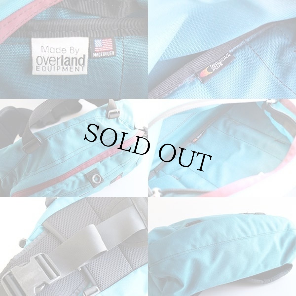 画像5: USA製 overlandオーバーランド コーデュラ ナイロン 2WAY ウエストバッグ 青緑 (5)