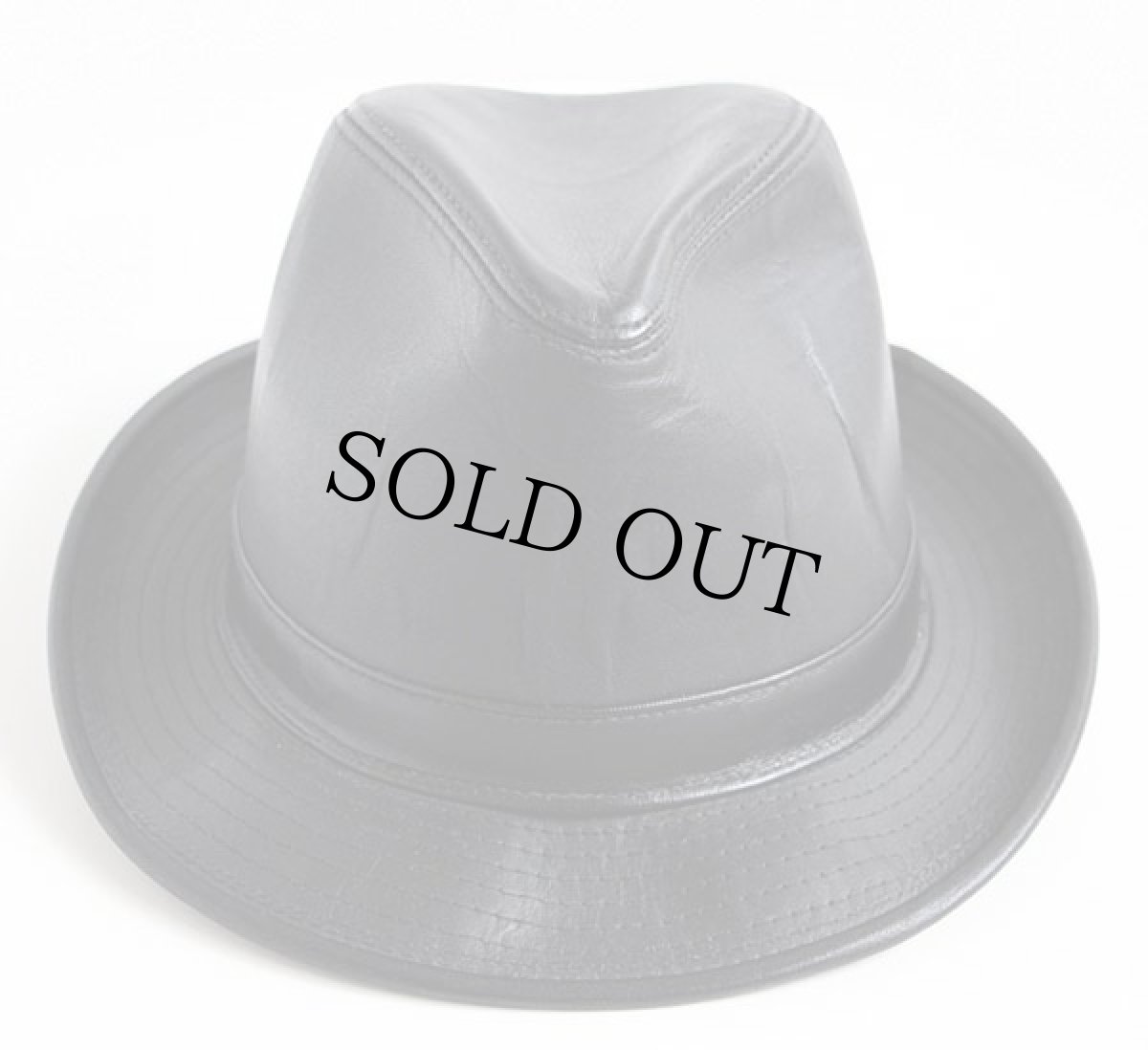 画像2: USA製 HENSCHEL HAT ヘンシェル レザー フェドラハット 黒 M (2)