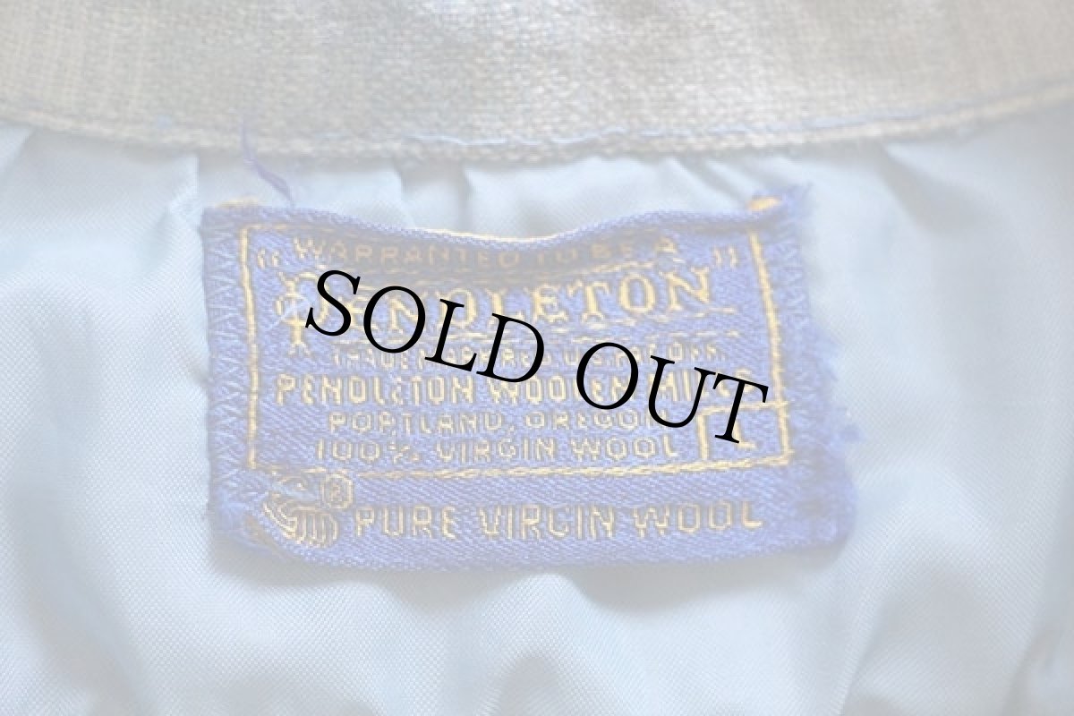 画像4: 60s PENDLETONペンドルトン オンブレチェック ウール オープンカラーシャツ (4)