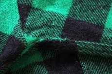 画像6: 60s WINTER KING バッファローチェック マチ付き ウールシャツ 緑×黒 (6)