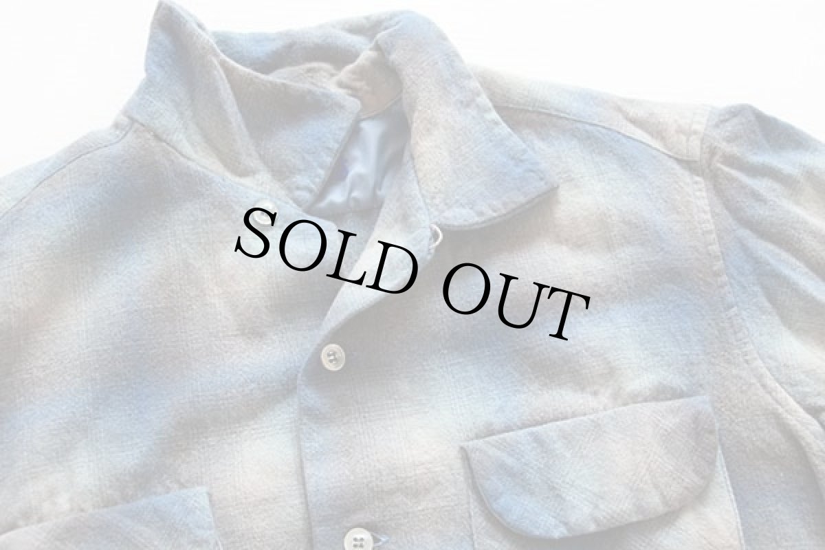 画像3: 60s PENDLETONペンドルトン オンブレチェック ウール オープンカラーシャツ (3)