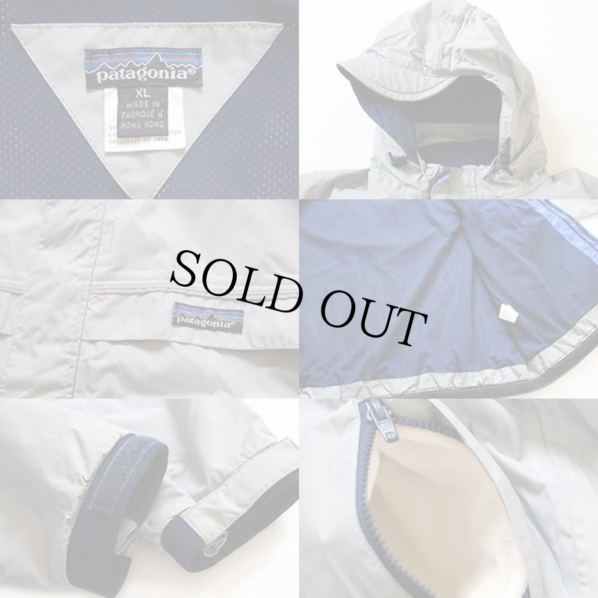 画像3: 90s patagoniaパタゴニア ナイロンパーカー グレー XL (3)
