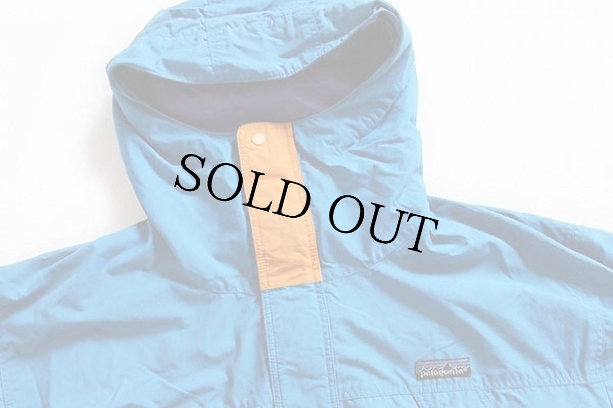 画像3: 90s patagoniaパタゴニア ナイロン ストームジャケット ブルー×マンゴー M (3)