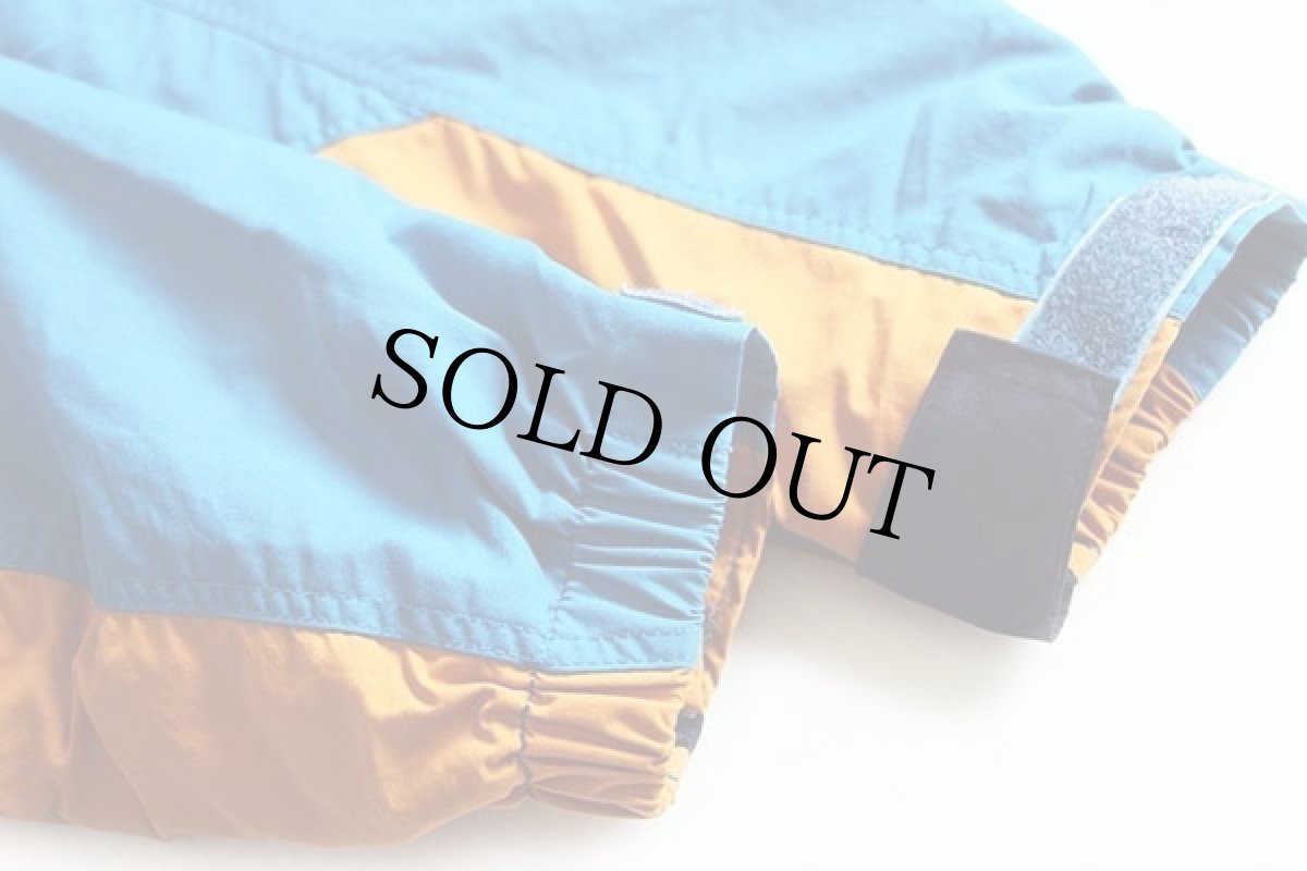 画像6: 90s patagoniaパタゴニア ナイロン ストームジャケット ブルー×マンゴー M (6)