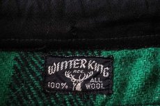 画像4: 60s WINTER KING バッファローチェック マチ付き ウールシャツ 緑×黒 (4)