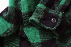 画像5: 60s WINTER KING バッファローチェック マチ付き ウールシャツ 緑×黒 (5)
