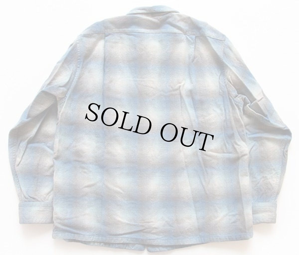 画像2: 60s PENDLETONペンドルトン オンブレチェック ウール オープンカラーシャツ (2)