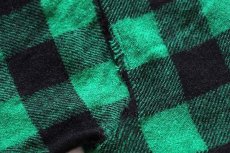 画像8: 60s WINTER KING バッファローチェック マチ付き ウールシャツ 緑×黒 (8)