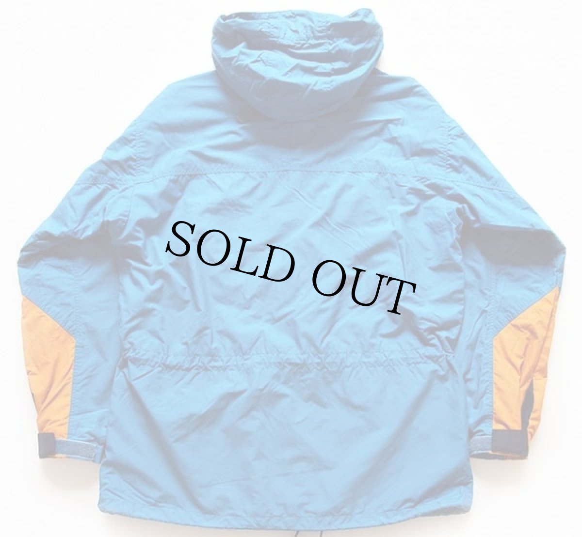 画像2: 90s patagoniaパタゴニア ナイロン ストームジャケット ブルー×マンゴー M (2)