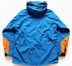 画像2: 90s patagoniaパタゴニア ナイロン ストームジャケット ブルー×マンゴー M (2)
