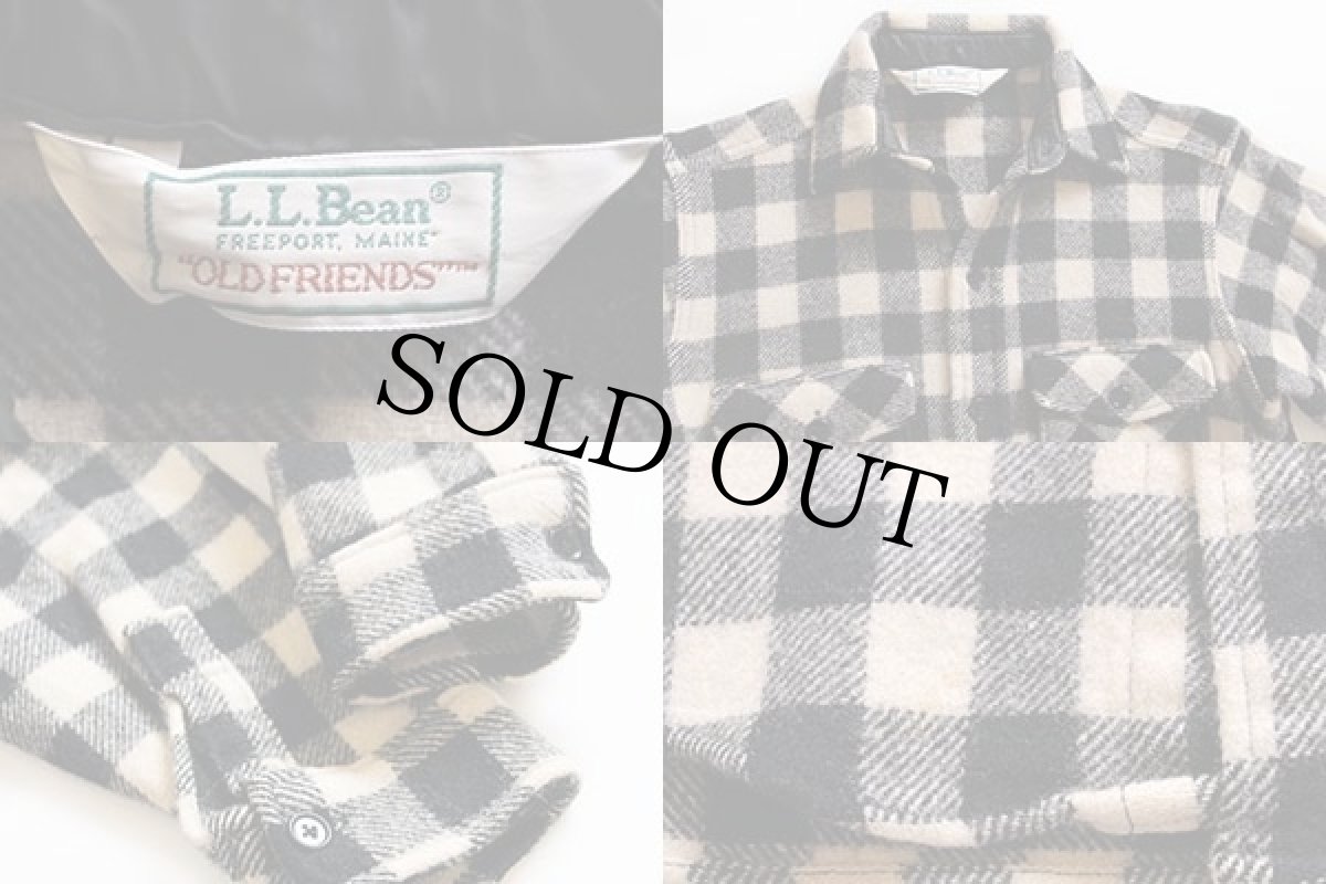 画像3: 80s L.L.Bean OLDFRIENDS バッファローチェック ウールシャツ 白×黒 (3)
