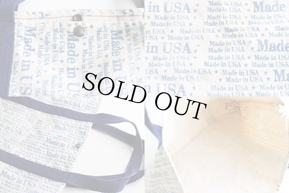 画像3: 70s Made in USA 総柄 染み込みプリント キャンバス トートバッグ (3)