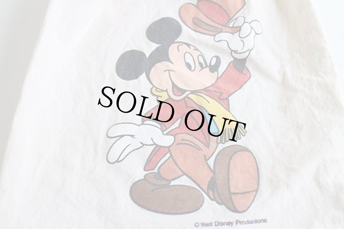 画像2: 80s Disneyディズニー ミッキー マウス コットンバッグ ナチュラル (2)