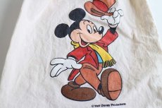 画像2: 80s Disneyディズニー ミッキー マウス コットンバッグ ナチュラル (2)