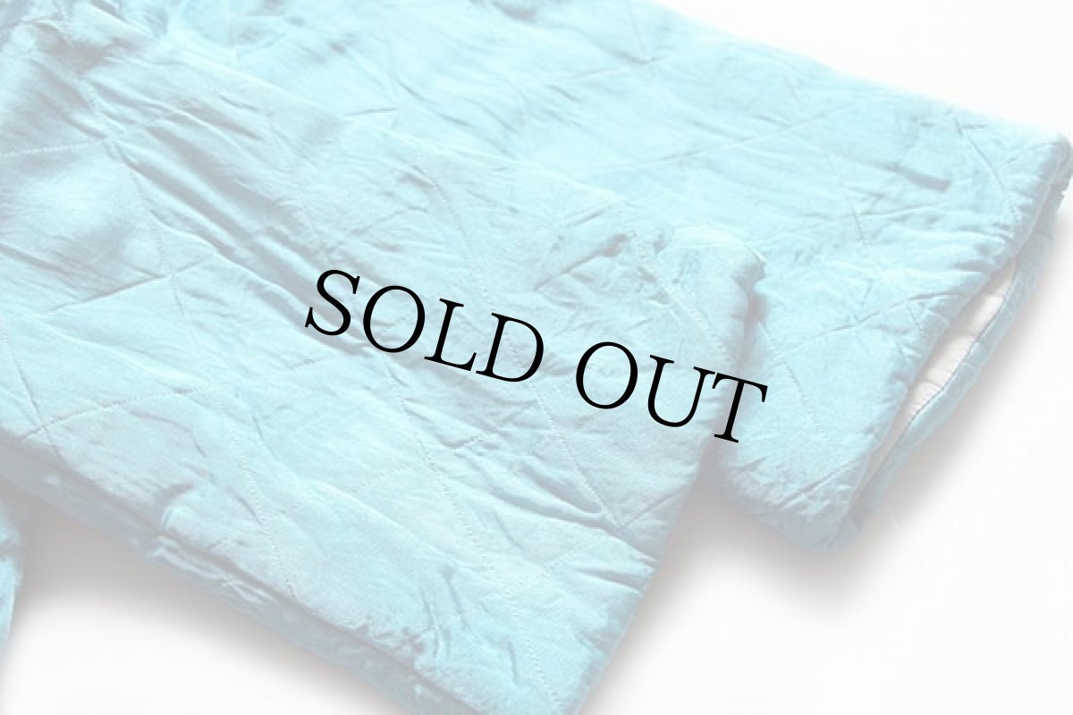 画像5: 50s 刺繍入り スタンドカラー キルティング スーベニアジャケット 水色 (5)