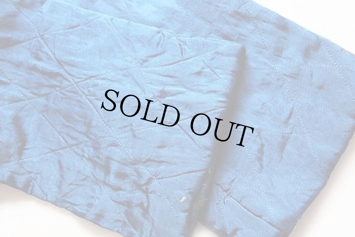 画像8: 50s 日本製 YAMATO 刺繍入り スタンドカラー キルティング スーベニアジャケット 青 (8)