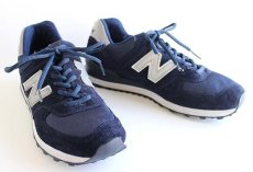 画像1: USA製 NEW BALANCEニューバランス 574 スニーカー 紺 11D (1)