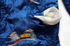 画像10: 50s 日本製 YAMATO 刺繍入り スタンドカラー キルティング スーベニアジャケット 青 (10)