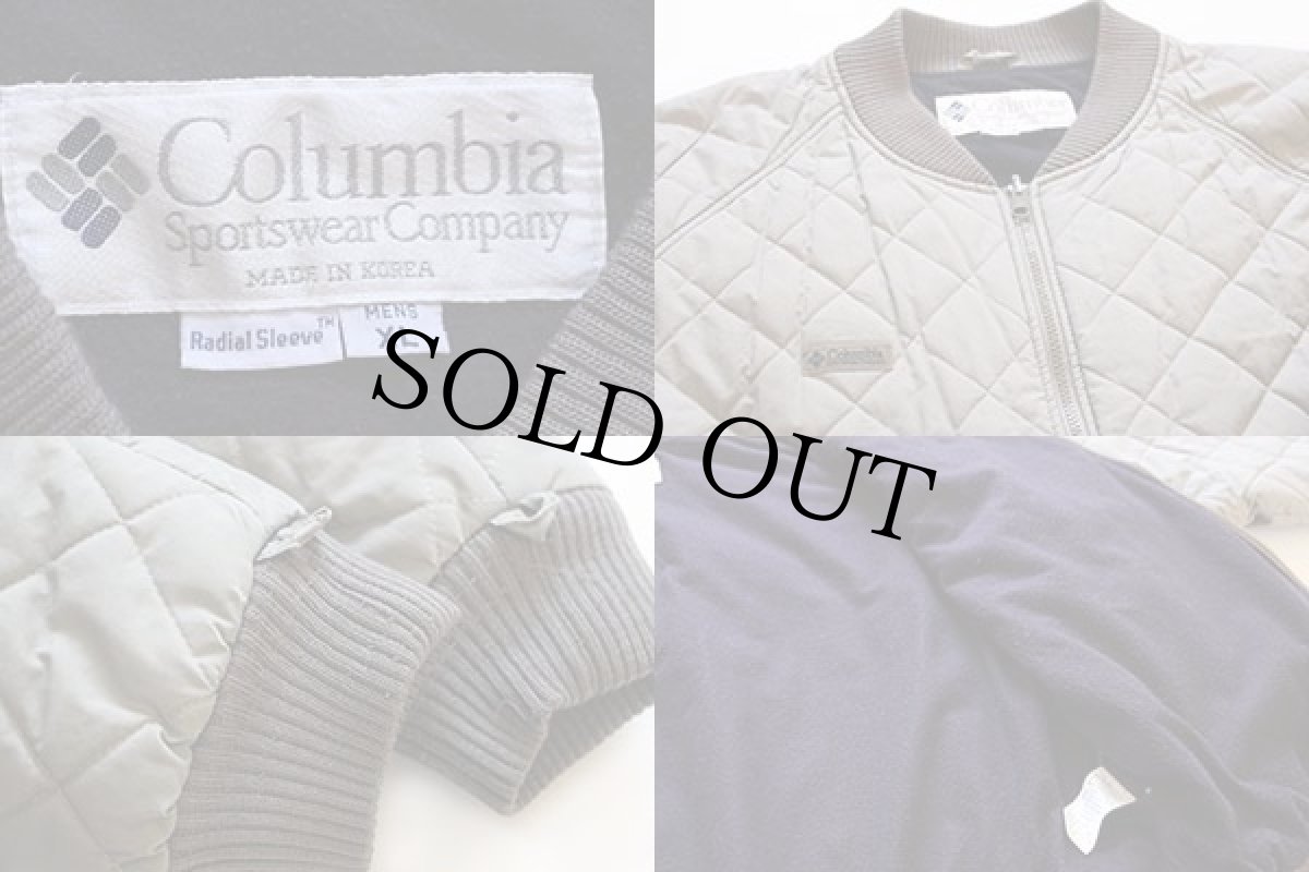 画像3: 90s Columbiaコロンビア フリースライナー コットン キルティングジャケット グレーベージュ XL (3)