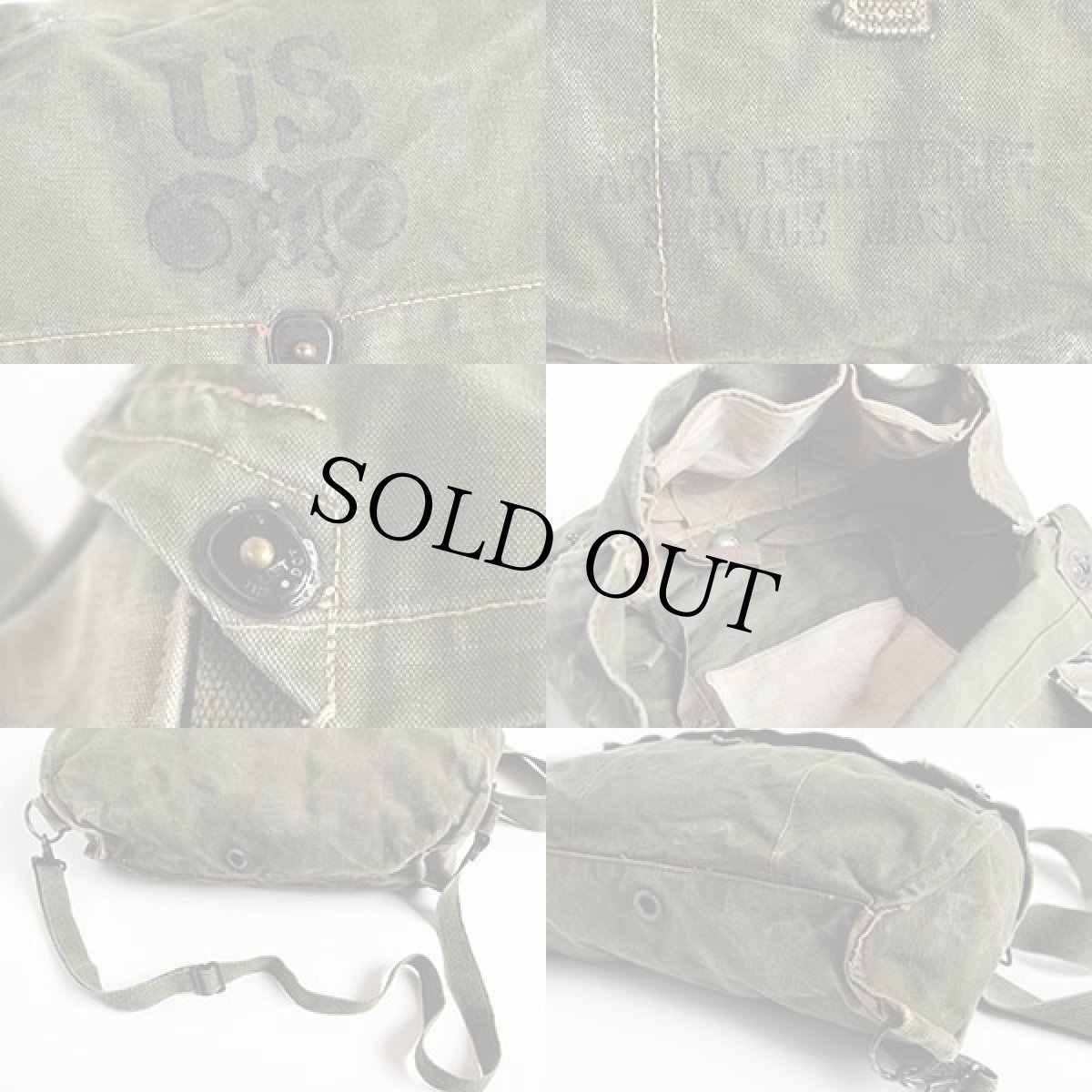 画像3: 40s 米軍 U.S.ARMY ガスマスクバッグ (3)