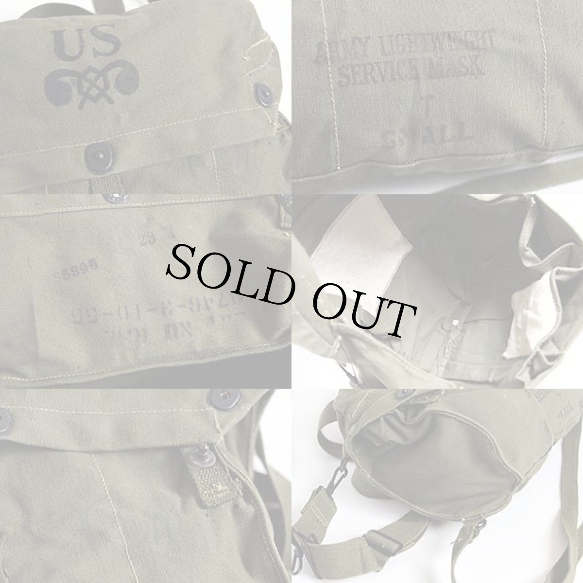 画像3: 40s 米軍 U.S.ARMY ガスマスクバッグ (3)