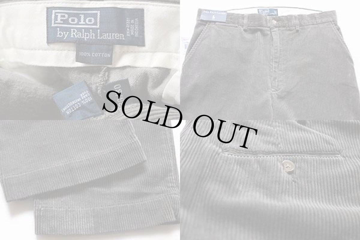 画像3: 未使用★ポロ ラルフローレン 太畝 コーデュロイパンツ グレー w36 L30★スラックス (3)