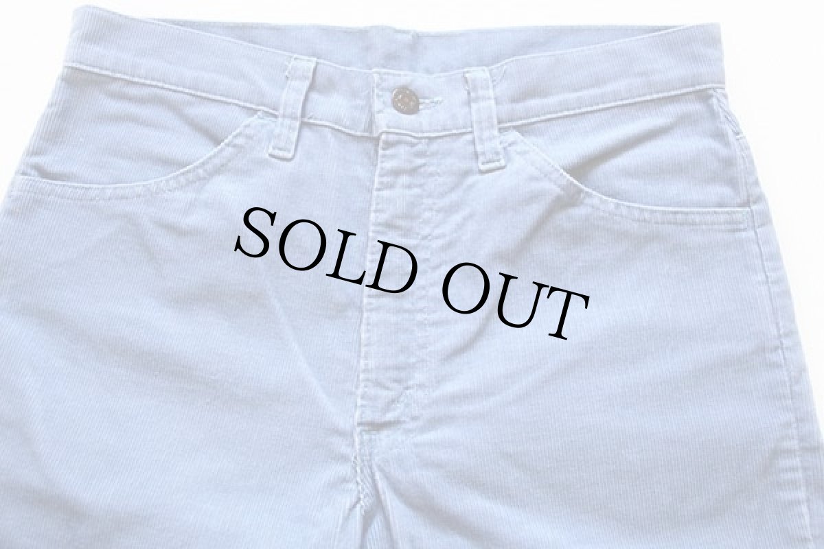 画像2: 80s Levi'sリーバイス 519 コーデュロイパンツ 水色 w31 L32 (2)