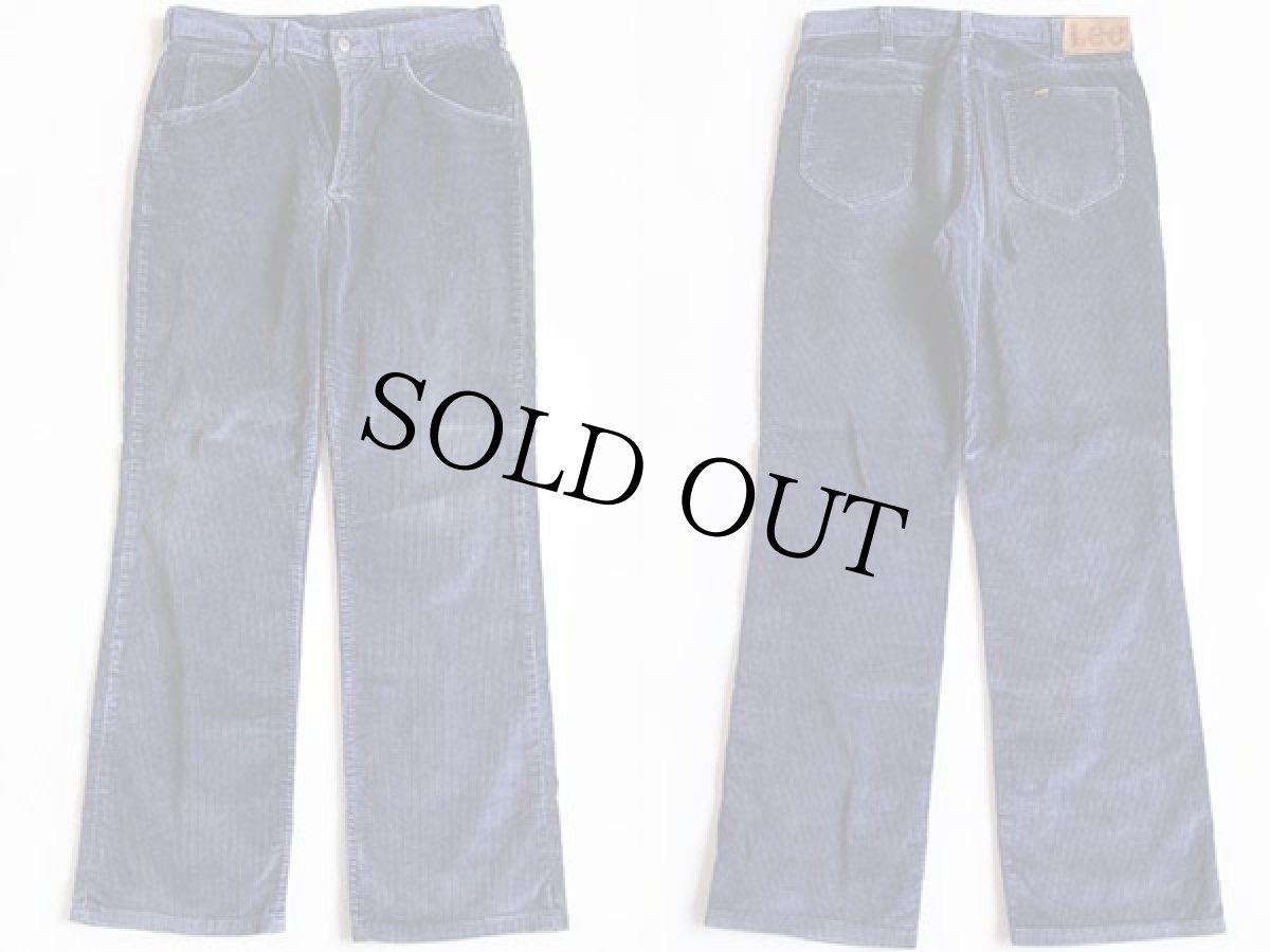 画像2: 90s Leeリー 太畝 コーデュロイパンツ 紺 w33 (2)