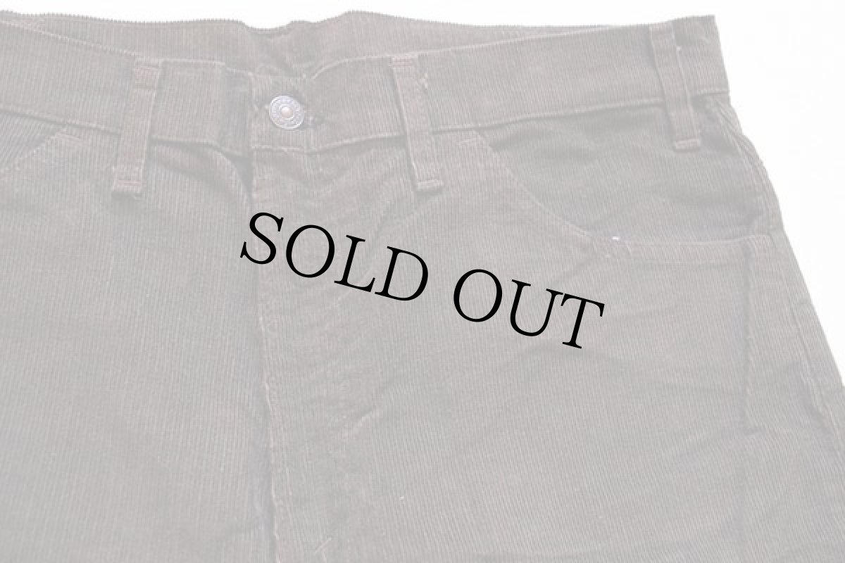 画像2: 70s USA製 Levi'sリーバイス 646 コーデュロイパンツ 焦げ茶 w36 L33★ベルボトム (2)