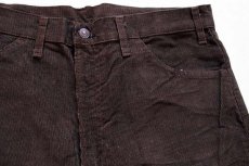画像2: 70s USA製 Levi'sリーバイス 646 コーデュロイパンツ 焦げ茶 w36 L33★ベルボトム (2)