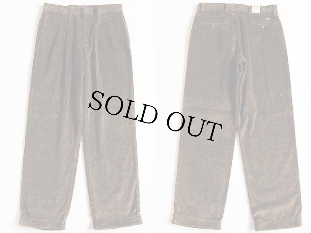 画像2: デッドストック★90s DOCKERSドッカーズ ツータック 太畝 コーデュロイパンツ 焦げ茶 w33 L32★スラックス Levi'sリーバイス (2)