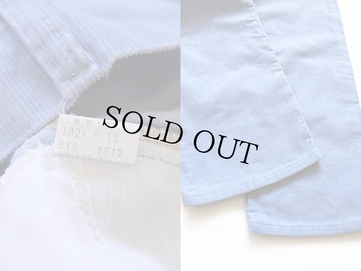 画像3: 80s Levi'sリーバイス 519 コーデュロイパンツ 水色 w31 L32 (3)