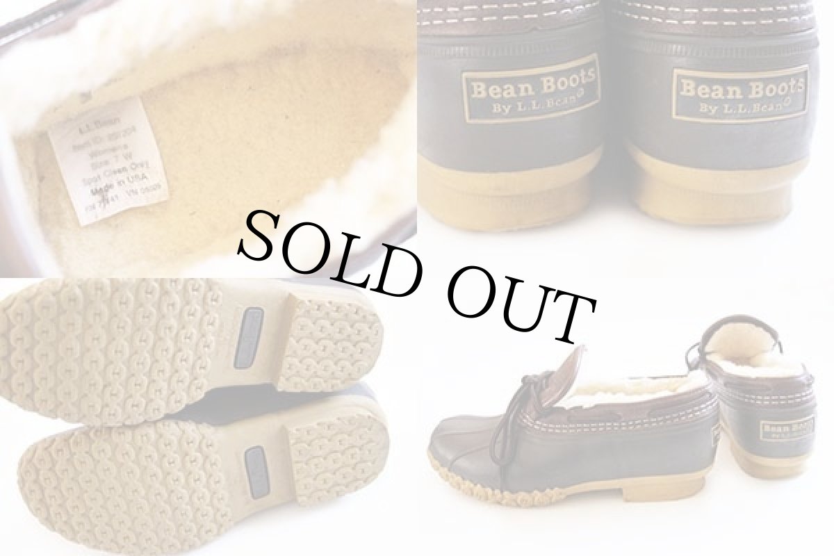 画像4: USA製 L.L.Bean シアリング ビーンブーツ ラバーモカシン 7W★ガムシューズ (4)