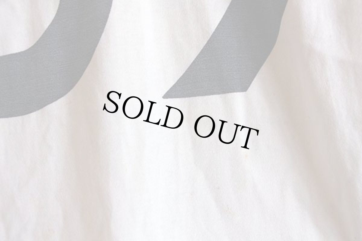 画像4: 60s 39 ナンバリング 両面 染み込みプリント フットボールTシャツ 白 (4)