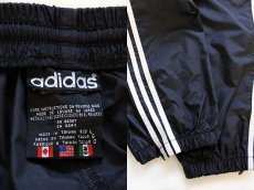 画像3: 90s adidasアディダス ナイロンパンツ 黒×白 L★トラックパンツ (3)