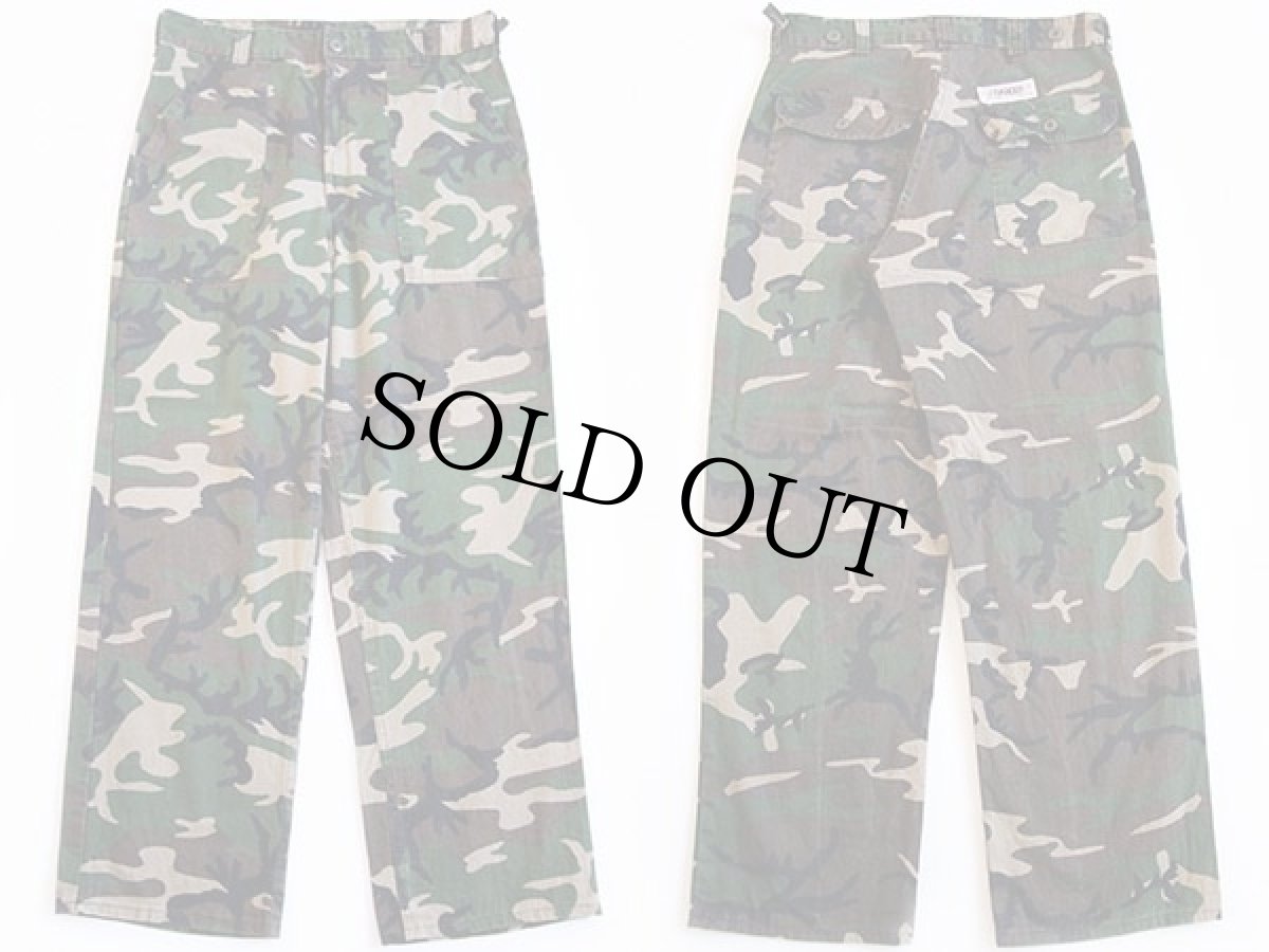 画像2: 90s USA製 RANGER ウッドランドカモ ベイカータイプ コットン ハンティングパンツ M (2)