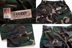 画像4: 90s USA製 RANGER ウッドランドカモ ベイカータイプ コットン ハンティングパンツ M (4)