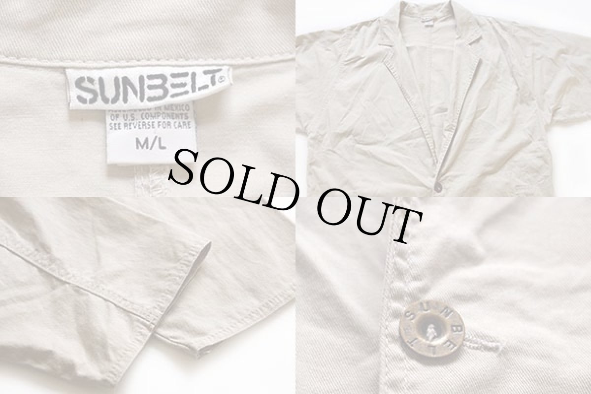 画像3: 90s SUNBELT ロング コットンコート オフホワイト M/L★スプリングコート (3)