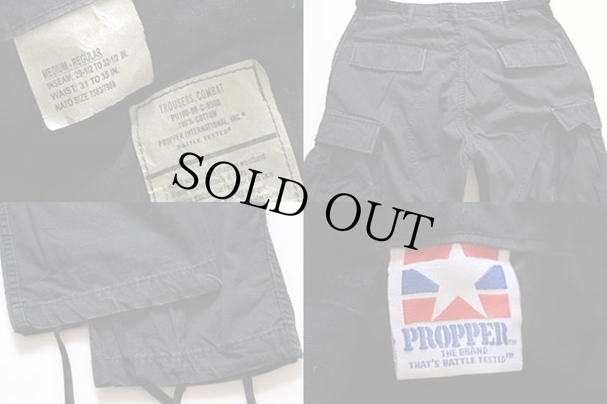 画像3: PROPPER コットン カーゴパンツ 黒 M-R (3)