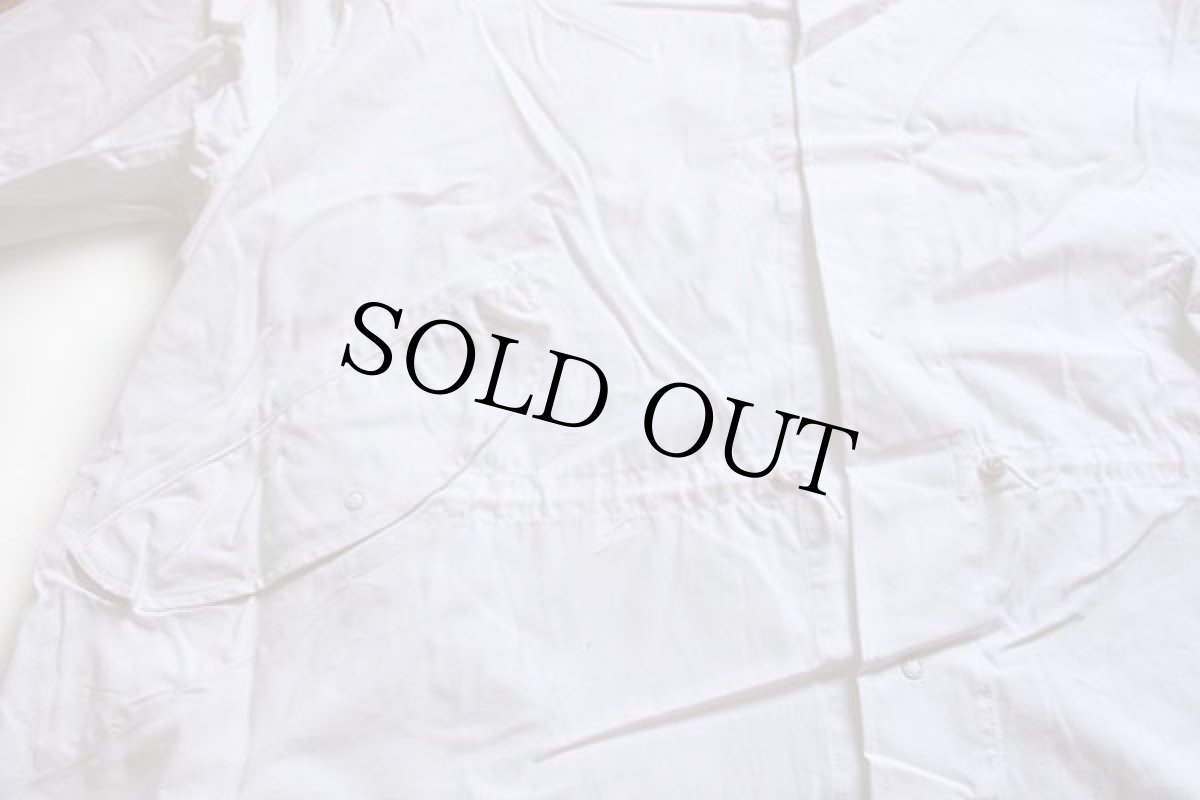 画像5: デッドストック★70s 米軍 U.S.ARMY コットン スノーカモ パーカー ホワイト L★モッズコート (5)