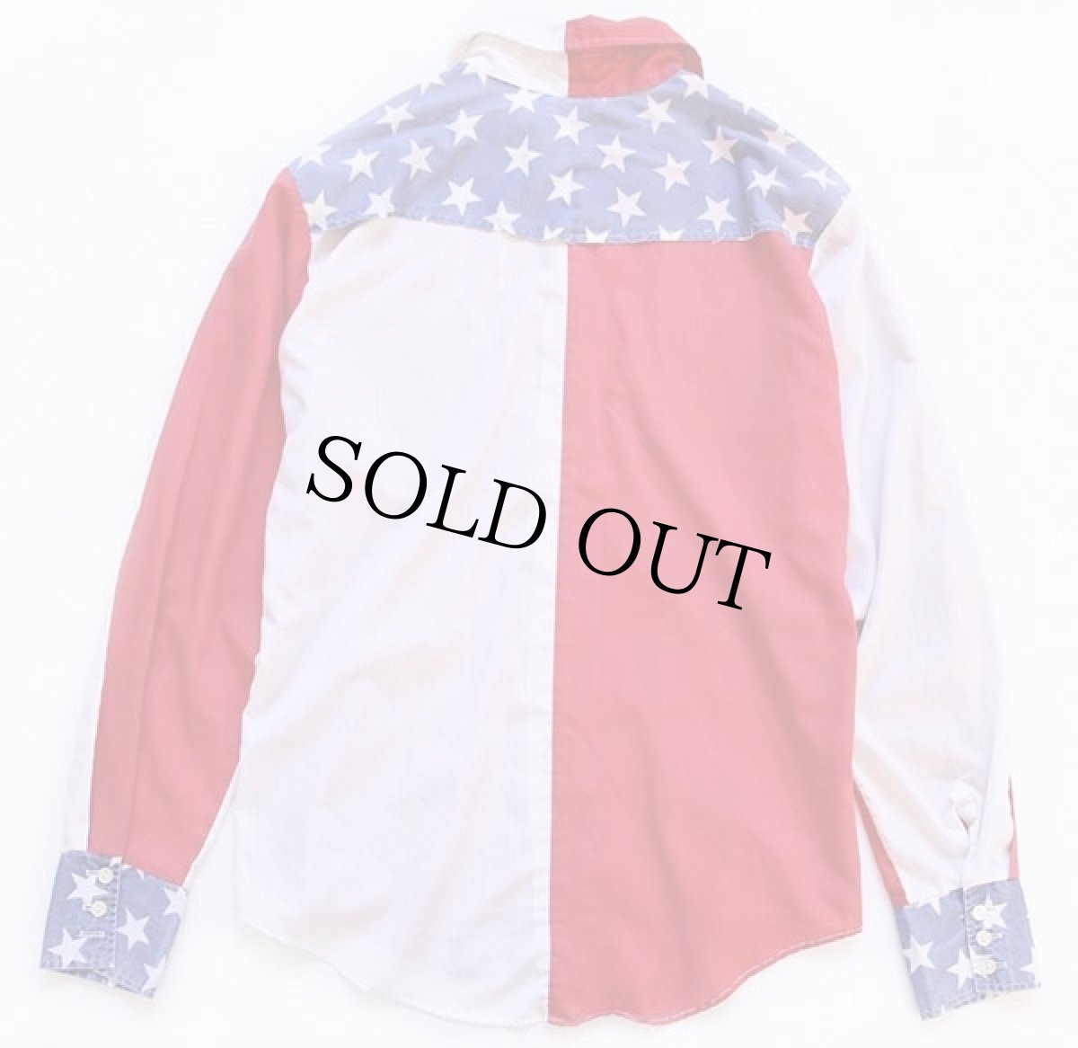 画像2: 70s KENNINGTONケニントン 星条旗柄 クレイジーパターン シャツ L (2)