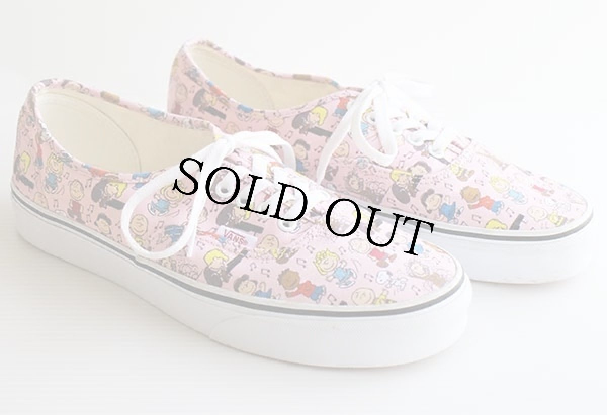 画像2: VANSバンズ×PEANUTS AUTHENTICオーセンティック スヌーピー 総柄 ピンク 8★スニーカー (2)