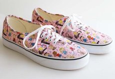 画像1: VANSバンズ×PEANUTS AUTHENTICオーセンティック スヌーピー 総柄 ピンク 8 (1)