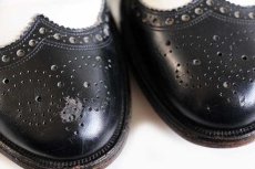 画像7: USA製 Allen Edmondsアレンエドモンズ BroadStreet ウイングチップ レザーシューズ 黒×白 9A★革靴 (7)