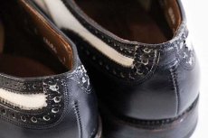 画像9: USA製 Allen Edmondsアレンエドモンズ BroadStreet ウイングチップ レザーシューズ 黒×白 9A★革靴 (9)
