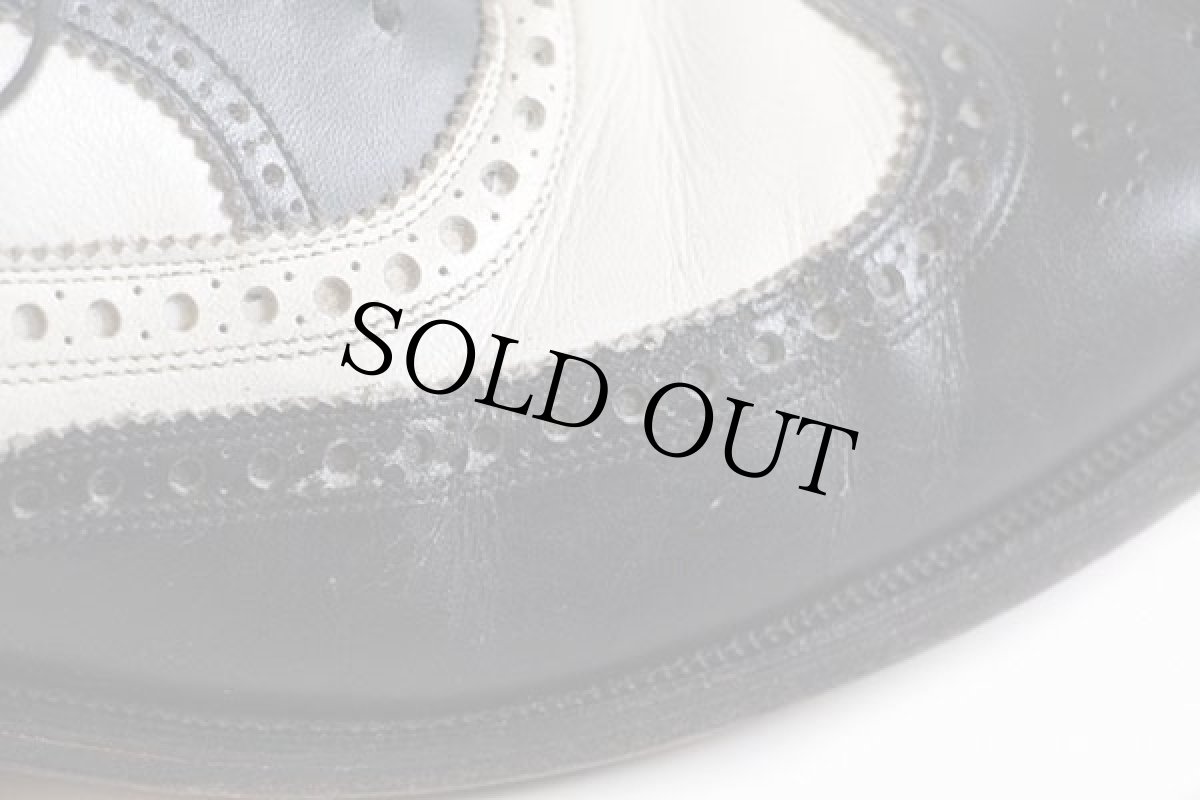 画像8: USA製 Allen Edmondsアレンエドモンズ BroadStreet ウイングチップ レザーシューズ 黒×白 9A★革靴 (8)