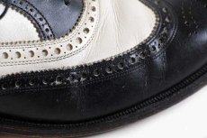 画像8: USA製 Allen Edmondsアレンエドモンズ BroadStreet ウイングチップ レザーシューズ 黒×白 9A★革靴 (8)