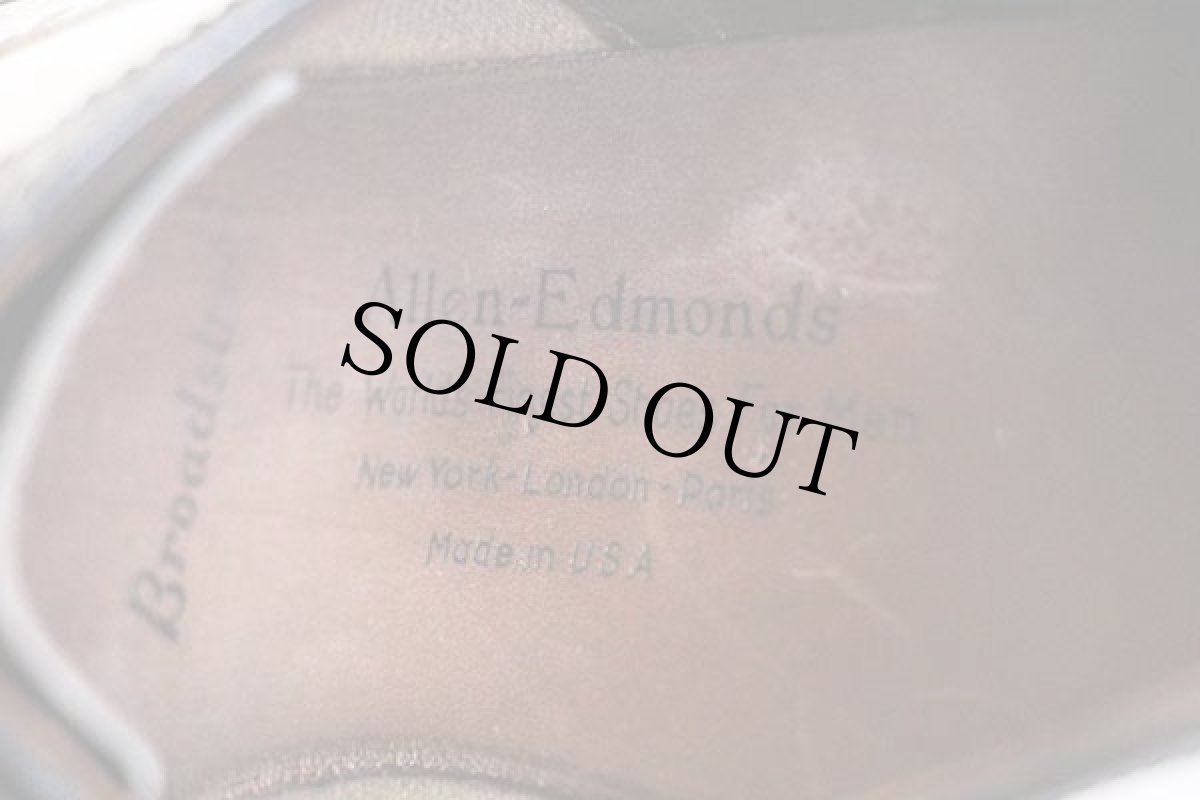 画像6: USA製 Allen Edmondsアレンエドモンズ BroadStreet ウイングチップ レザーシューズ 黒×白 9A★革靴 (6)