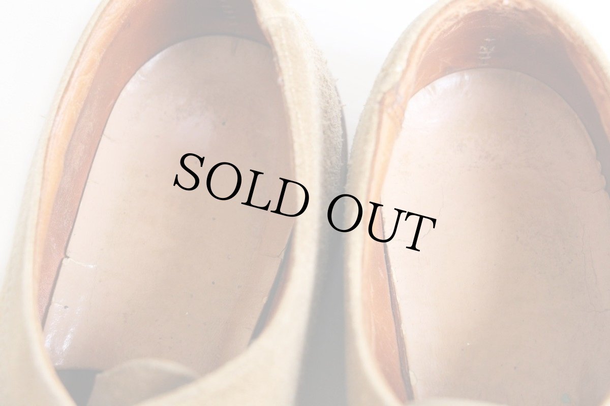 画像6: 50s UNKNOWN ダブルコバ スエード レザーシューズ サンドベージュ★革靴 (6)